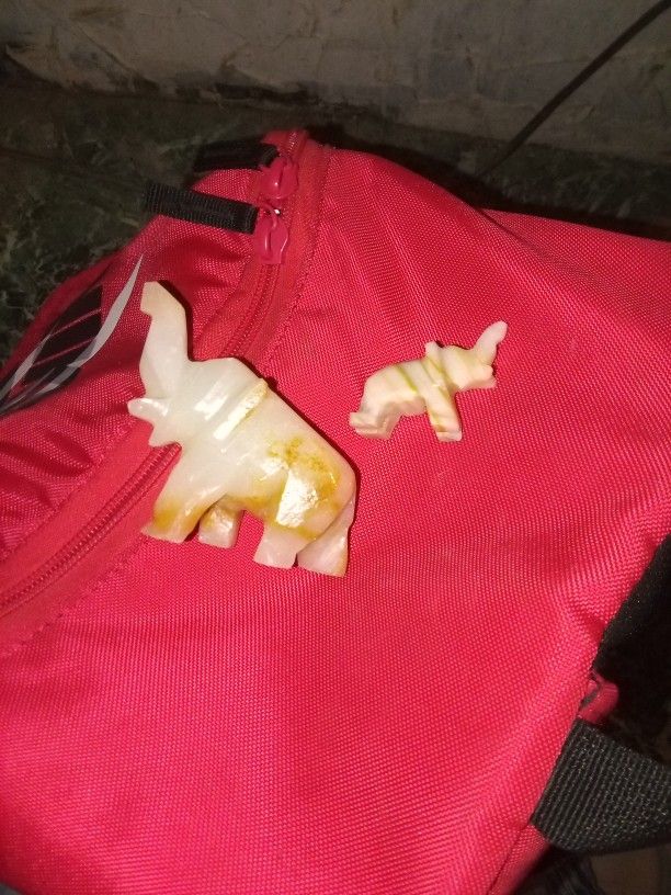 Hand Carved Onyx Elephants.