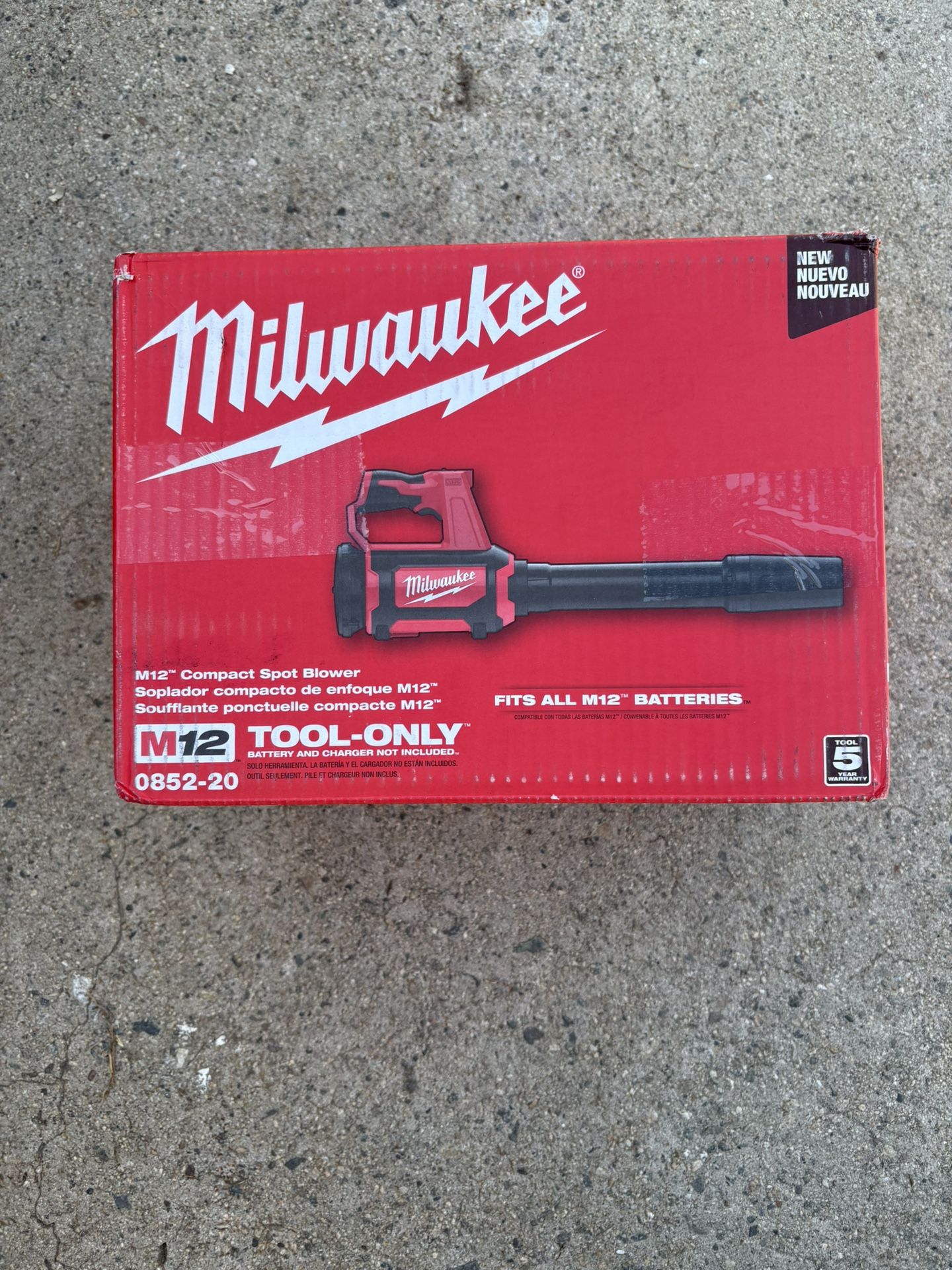 Milwaukee M-12 Compact Spot Blower 0852-20. Tool Only