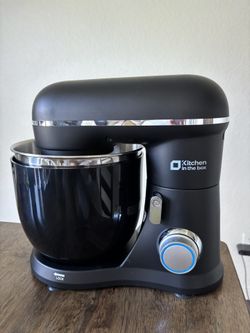Kitchen in the Box Stand Mixer, 3.5QT Two Bowls Small Kitchen Electric Mixer, 10-Speed Portable Lightweight Matte Finish with Egg Whisk, Dough Hook, B