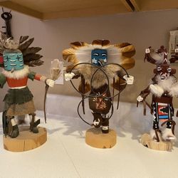 9 Unique Kachina Dolls $15 Ea