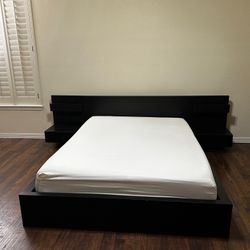 Queen Malm Bedframe w/ Night Stands