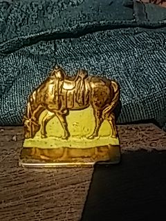 Brass horse book end