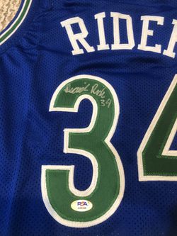 Isaiah Rider signed inscribed jersey NBA Minnesota Timberwolves PSA IT –  JAG Sports Marketing