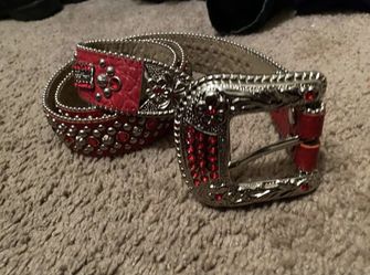 Red bb simon belt size 38 for Sale in Plant City, FL - OfferUp