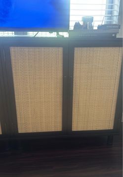 Black Rattan Cabinets