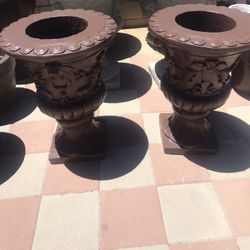 New Flower Pots Made Out Of Cement Size 29in H x 22in W 