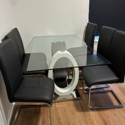 Dining room table and chairs