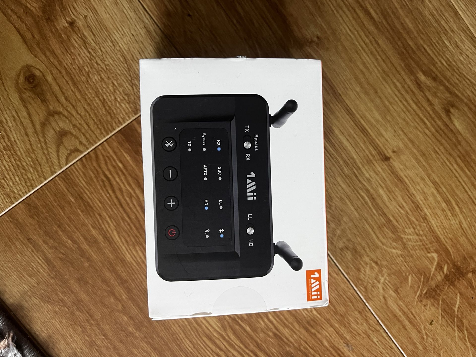 1Mii B03Pro Bluetooth 5.0 Transmitter Receiver for Home Stereo TV, HiFi Wireless Audio Adapter with Audiophile ESS DAC & AptX HD/Low Latency, Long Ran