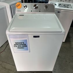 COLOR WHITE MAYTAG WASHER TOP LOAD 