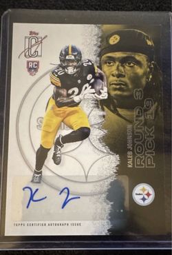 (eBay auction) Topps 2025 Signature Class ROOKIE AUTO Kaleb Johnson  PITTSBURGH Steelers RC