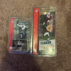 2004 Donovan McNabb, Emmit Smith  Action Figures and 2005 Randy Moss Action Figure