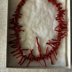 Vintage Orange Coral Necklace