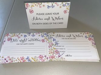 Bridal shower activity cards