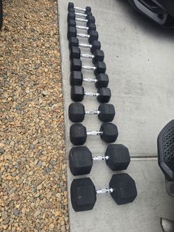 320lbs Rubber Hexgonal Dumbbell Set