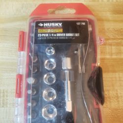 Husky 23 Piece 1/4 Tool Set New