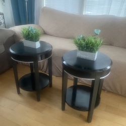 Set of 2 End Tables, Side Tables 