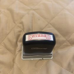 Mail Stamp  “ Entered”