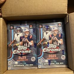 2025 Topps chrome football hobby box