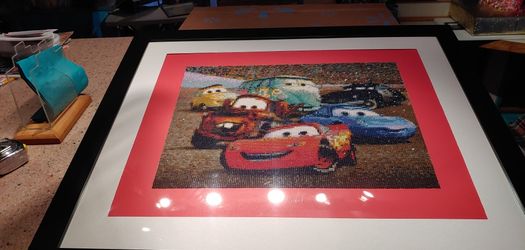 Disney Cars Double Matted Framed Diamond Painting