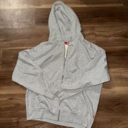 Supreme grey zip up size L 