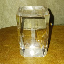 Jesus Clear Glass Paperweight 