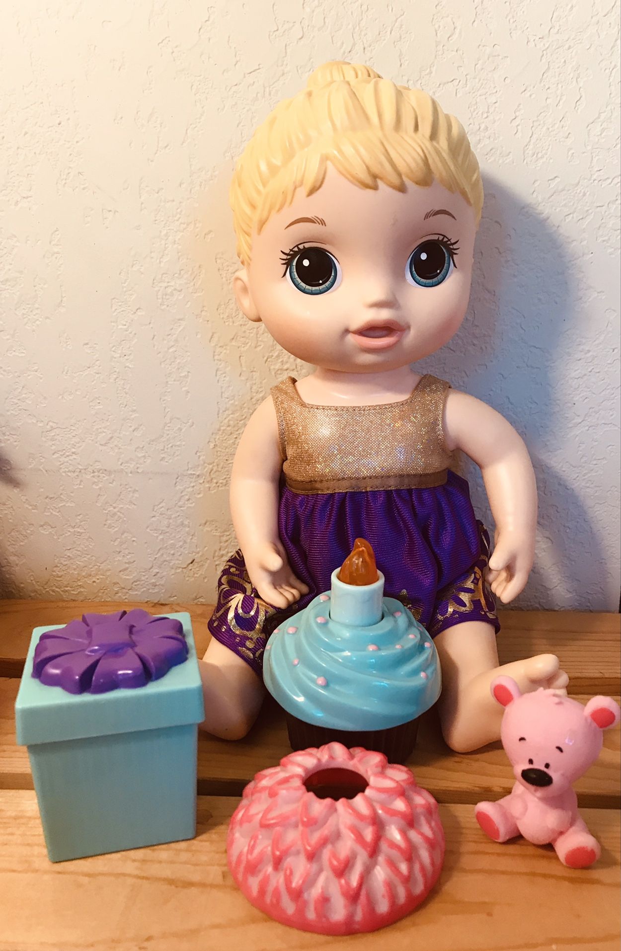 Hasbro baby alive birthday surprise blonde children's birthday party doll
