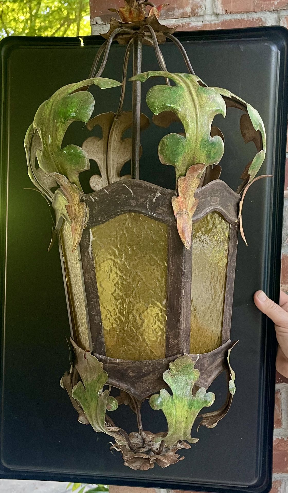 Vintage Italian Toleware Light Fixture