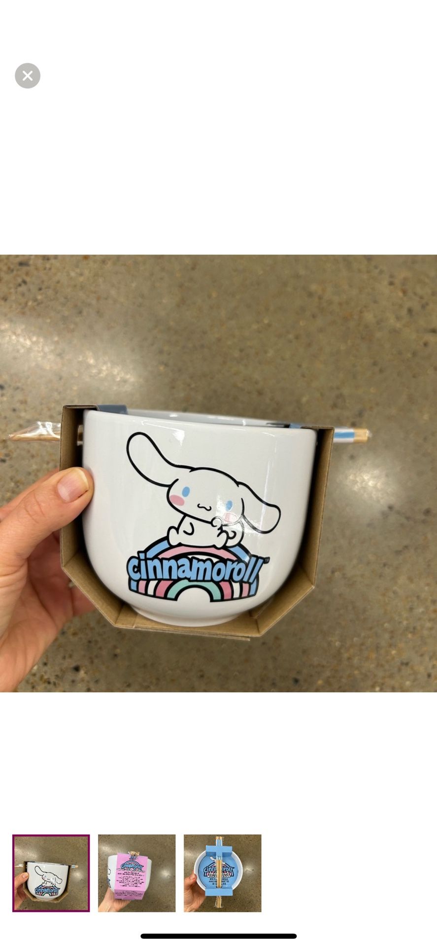 NWT Cinnamoroll White Ceramic Bowl set
