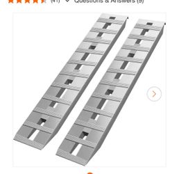 NEW IN BOX Shop VEVOR 60 in. x 12 in. Aluminum Trailer Ramps 6000 lbs. Loading Cargo Ramp Total Beavertail Hook End for Truck, ATV (2-Piece)