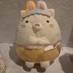 Plush  Sumikko Gurashi Neko (Cat) Rabbit Bunny 16" Plush Round1 