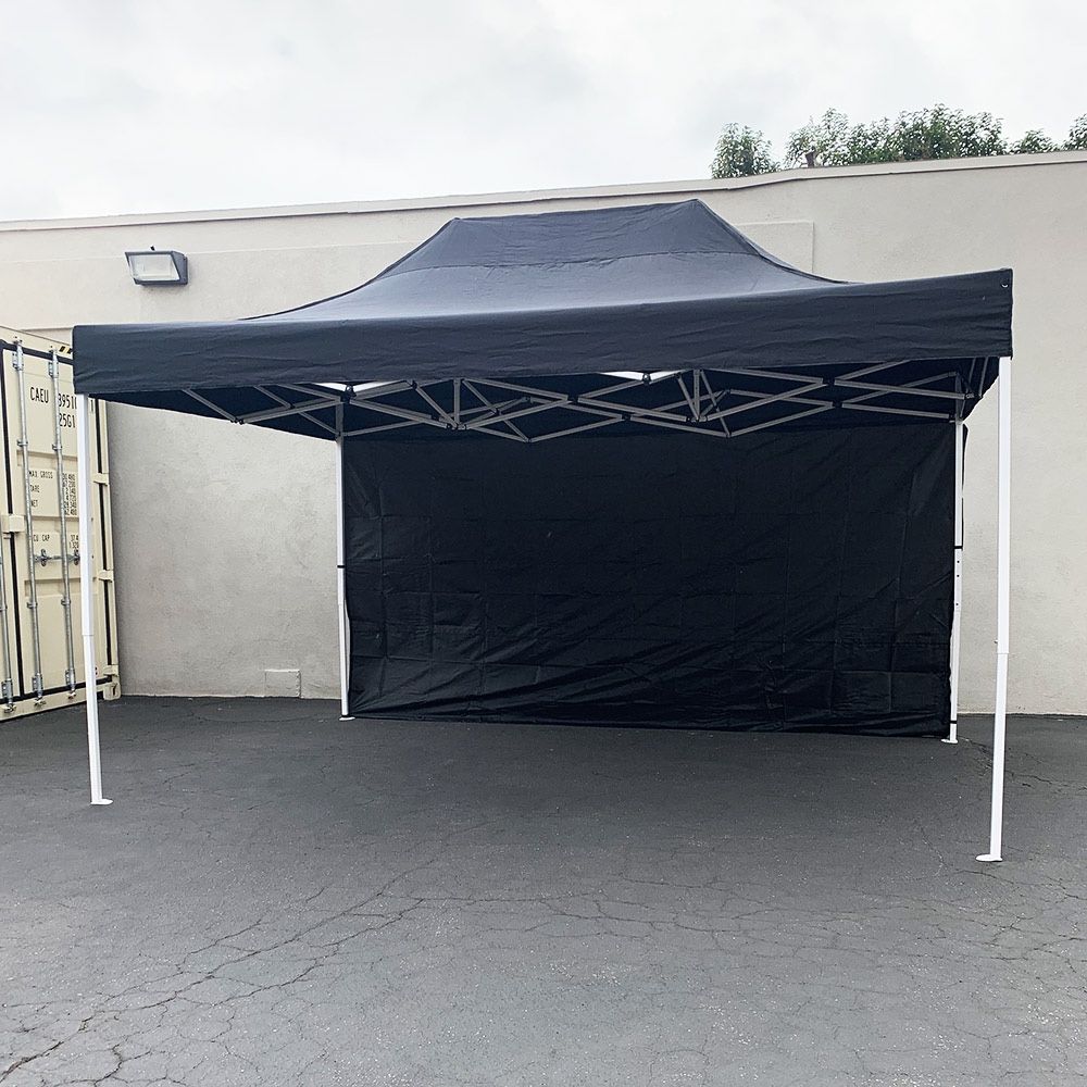 New in box $160 Heavy-Duty Canopy 10x15 FT with (1) Sidewall, Ez Popup Outdoor Party Tent (2 colors)