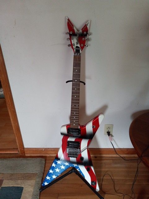 Dimebag Darrell Washburn American Flag Guitar