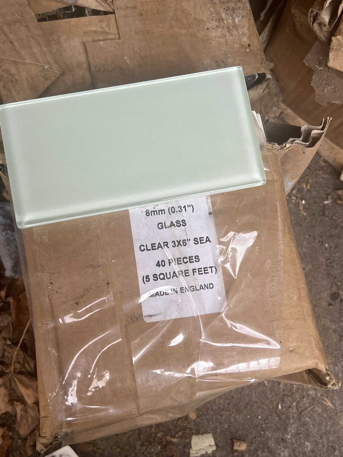 3x6 “Clear Sea” Glass Tile