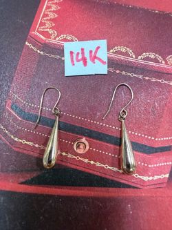14K Solid God Earring For Wedding
