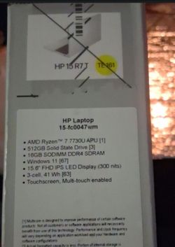 HP 15 inch laptop windows 11 new 16gb ram