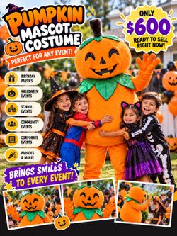 Pumpkin Mascot Costume Full Body