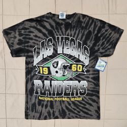Las Vegas Raiders Retro Style Tye Dye T Shirt Size Medium