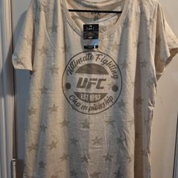 UFC Womens XL Star Print Shirt $30 Retail
