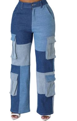 Women’s Four Pocket Cargo Denim Jeans