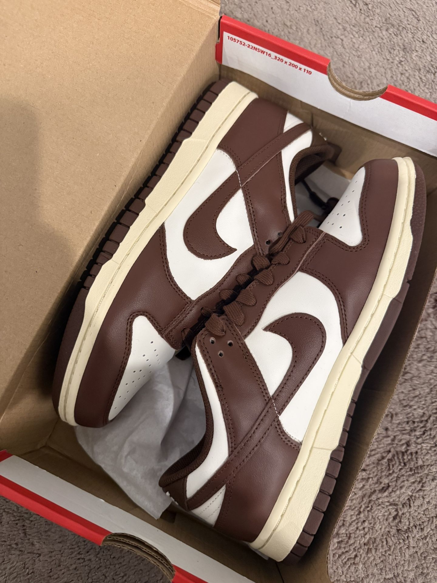 Nike Dunk Low Cacao Wow (Wms) Size 10W