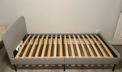 IKEA Slattum Upholstered Twin Bed Frame