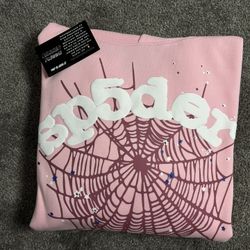 Sp5der OG Web Hoodie Pink