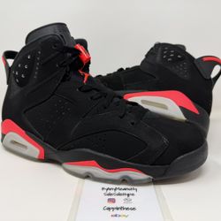 USED 2014 NIKE AIR JORDAN RETRO INFRARED 6 VI SIZE 10.5