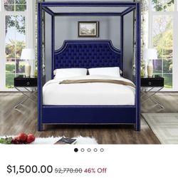 Emet Upholstered Canopy Bed
