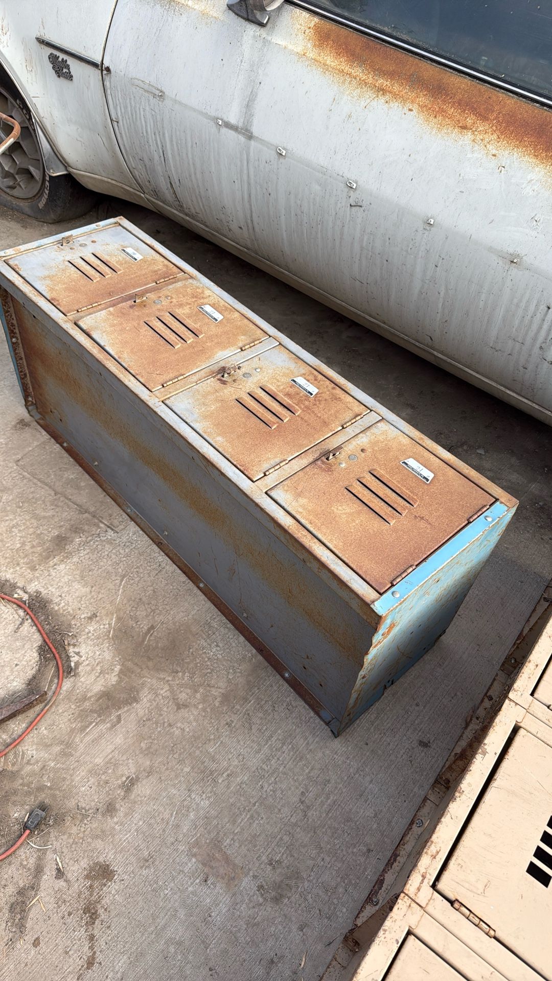 4 Penco horizontal metal lockers