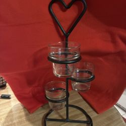 Black Steel Votive Candle Holder
