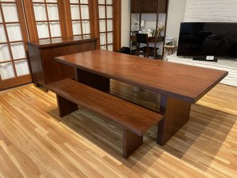 West Elm Dining Table, Bench, & Cabinet