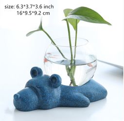 Planter,Glass Vase,Resin Hydroponics Flower Vases,Nordic Modern Succulent Flower Pot Creative Decor for Home Office Table 
