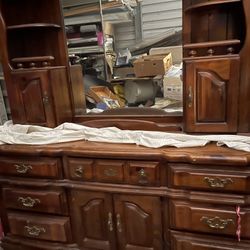 Priced For Quick Sale-  Beautiful 9 Drawer Dresser Only And One Nightstand