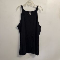 NWT $38 Anthropologie Black High-Neck Pullover Conrad Cotton Tank Top L